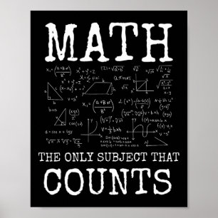 Poster Matemática a Única Disciplina Que Conta Professor 