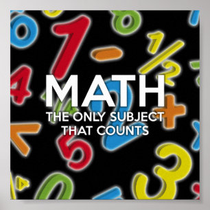 Poster Matemática. A única matéria que conta