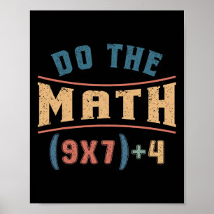 Poster Matemática Divertida 67 Meme Equação Faça as Conta
