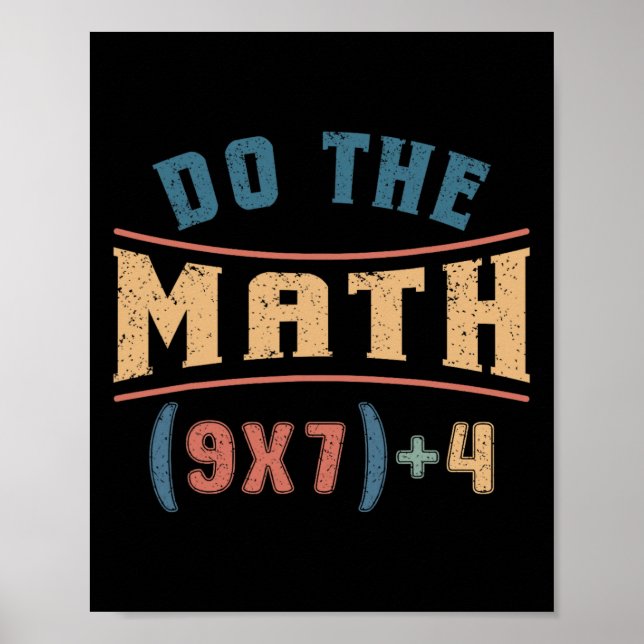 Poster Matemática Divertida 67 Meme Equação Faça as Conta (Frente)