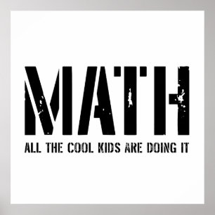 Pôster Matemática e miúdos legal