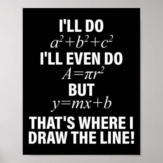 Poster Matemática eu faço, eu até faço, mas é aí que eu d (Frente)