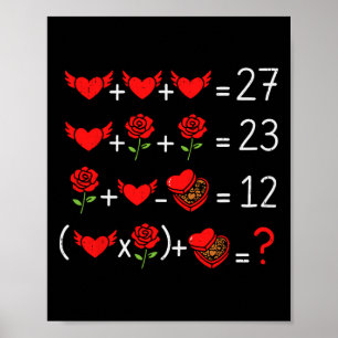 Poster Matemática Geeks Dia dos Namorados Engraçado Profe