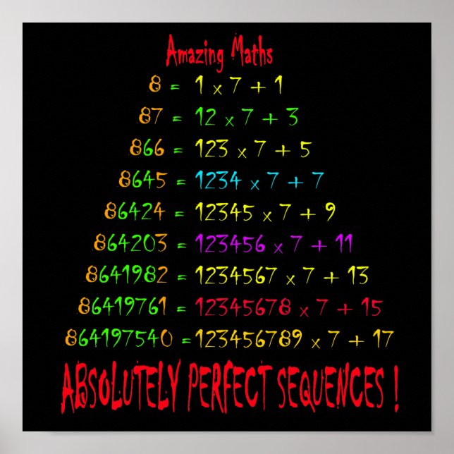 Pôster Matemática incrível 4 (Frente)