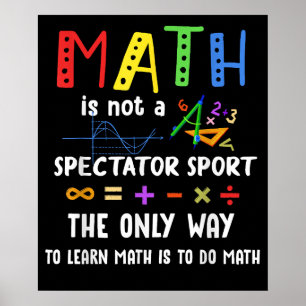 Poster Matemática Não É Um Professor De Esportes De Espor