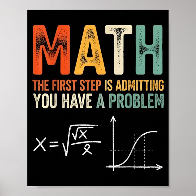Poster Matemática o primeiro passo é admitir que tenho um (Frente)
