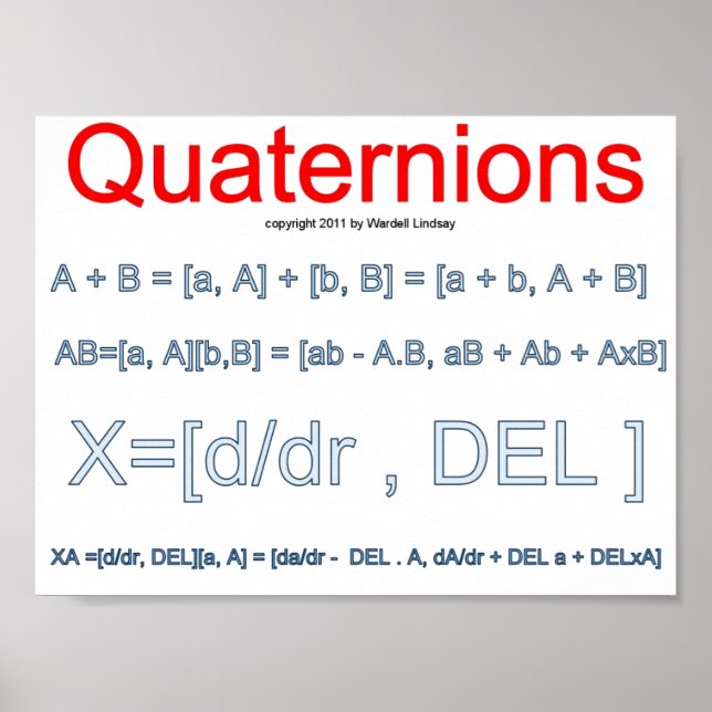 Poster Matemática Quaternária (Frente)