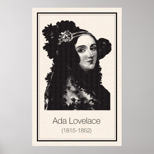 Pôster Matemáticos - Ada Lovelace (Frente)