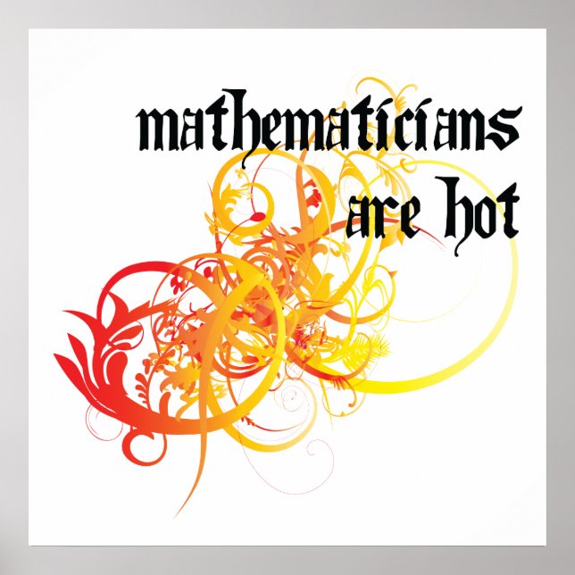 Pôster Matemáticos estão quentes (Frente)