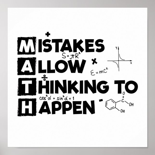 Poster Matemáticos | Presente de Matemática para Estudant (Frente)