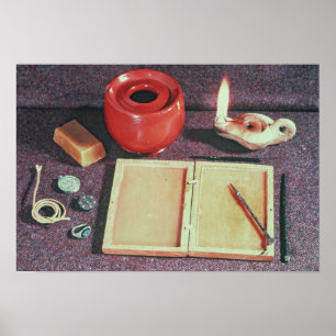 Poster Materiais de escrita romanos