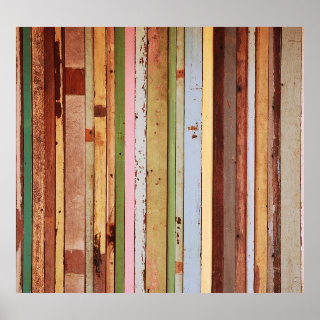 Poster Material de madeira: Vintage Wallpaper Textura (Frente)