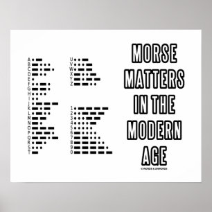 Pôster Matérias de Morse na idade moderna (código Morse