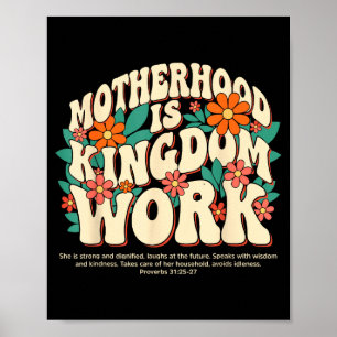 Poster Maternidade é trabalho do reino camisa floral cris
