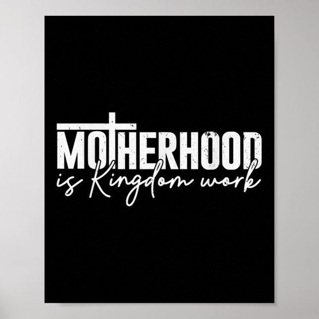 Poster Maternidade é Trabalho do Reino Mamãe Mãe Cristã (Frente)