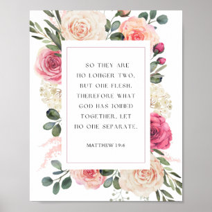 Poster Mateus 19:6 Deus se juntou
