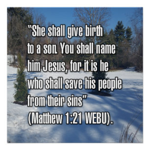 Pôster Mateus 1:21 WEBU