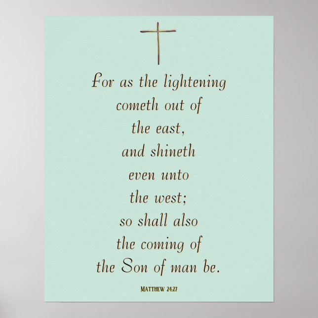 Poster MATEUS 24:27 “Pois como o relâmpago vem…” (Frente)