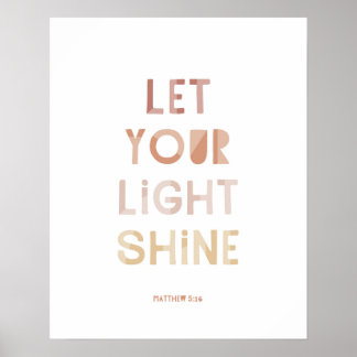 Poster Mateus 5:16 Faça Brilhar a Sua Luz