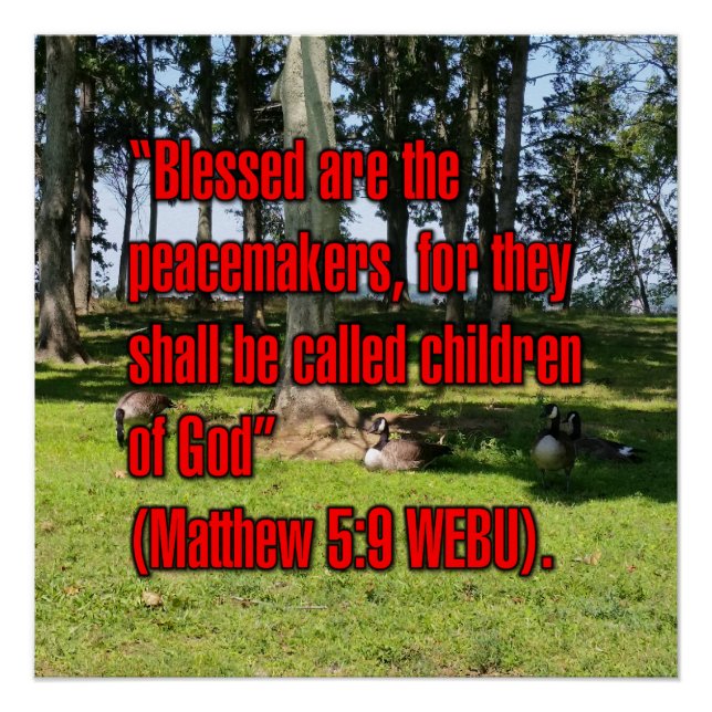 Pôster Mateus 5:9 WEBU (Frente)