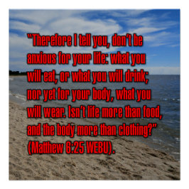 Pôster Mateus 6:25 WEBU