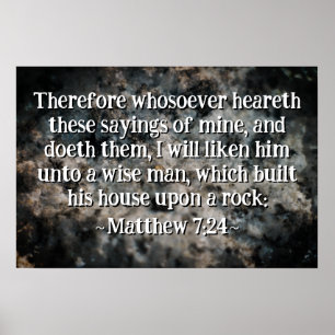 Poster Mateus 7:24