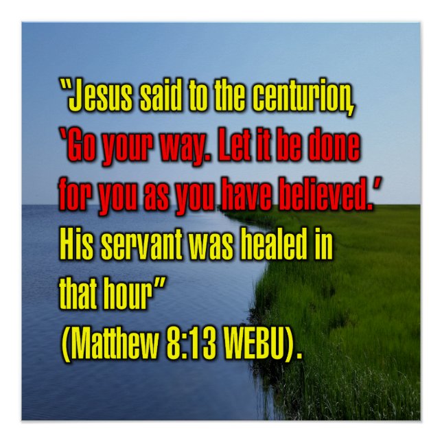 Pôster Mateus 8:13 WEBU (Frente)