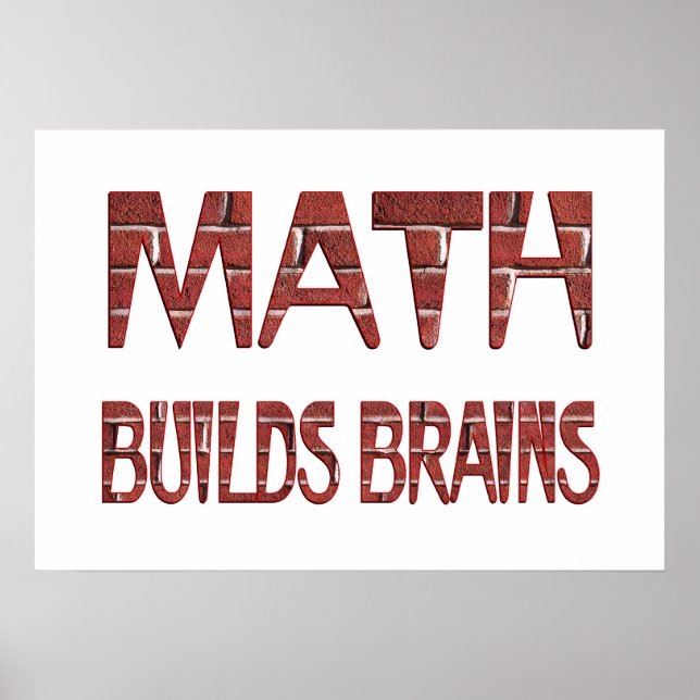 Pôster Math constrói cérebros (Frente)