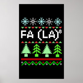 Poster Math Fa La - Natal Carol Ugly Sweater Style