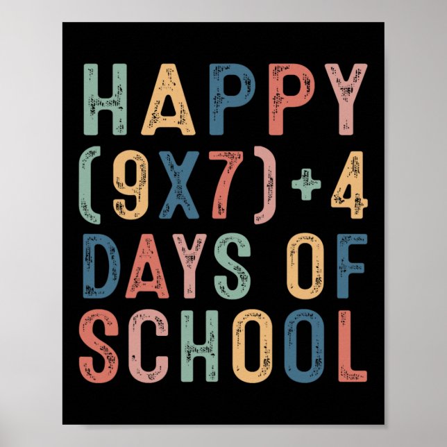 Poster Math Formula 67 Days Of School Funny Math Teacher  (Frente)
