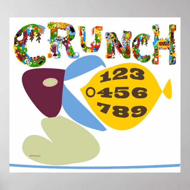 Poster Math humor 'crunch numbers' illustration Print (Frente)