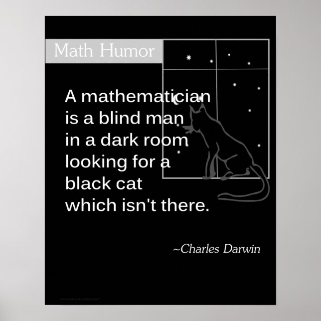 Pôster Math Humor de Charles Darwin (Frente)