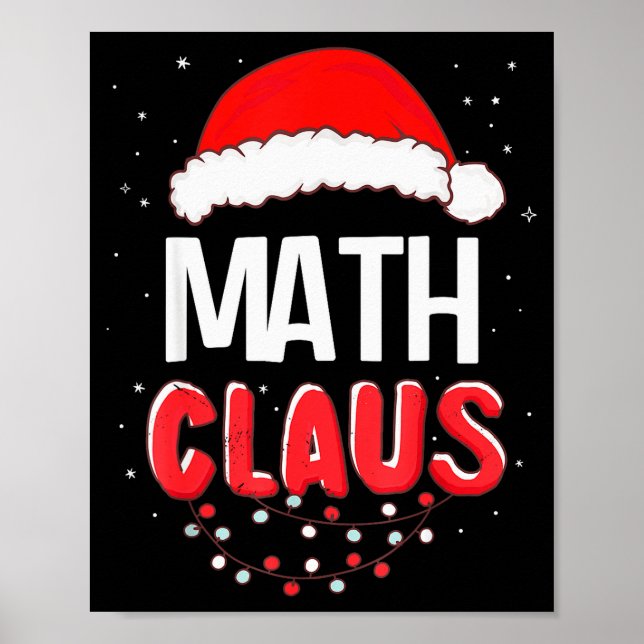 Poster Math Santa Claus Christmas Matching Costume  (Frente)