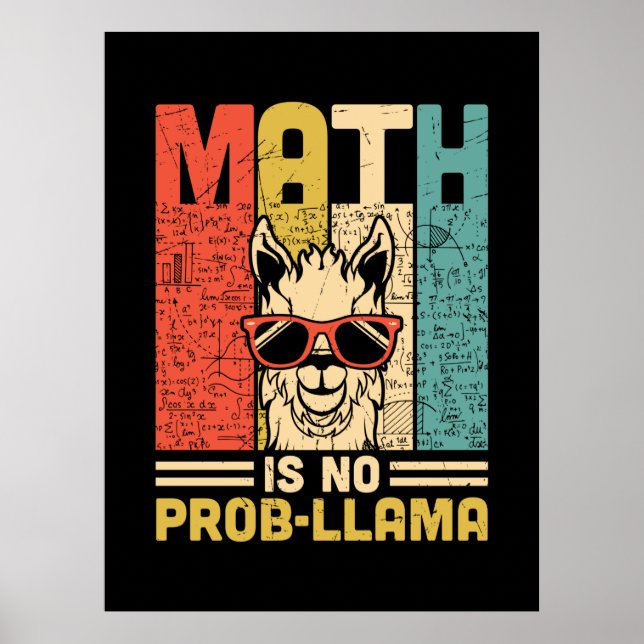 Poster Math Teacher Math Is No Problem (Frente)