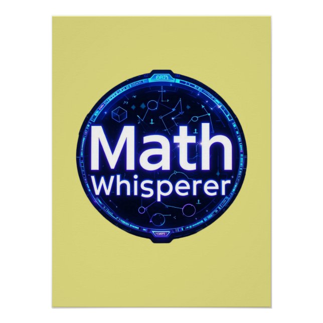 Pôster Math Teacher Math Whisperer (Frente)