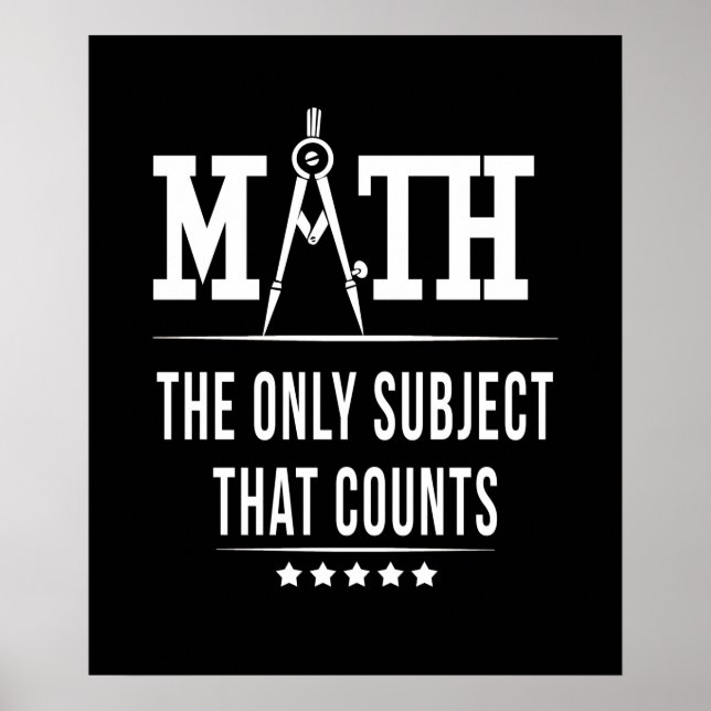 Poster Math The Only Subject That Counts (Frente)