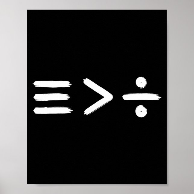 Poster Mathematics Equality > Division Math Symbol Sta (Frente)