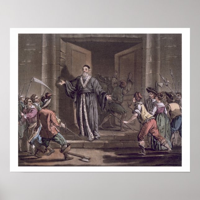 Poster Mathieu Mole (1584-1656) angustiado pelas pessoas, (Frente)