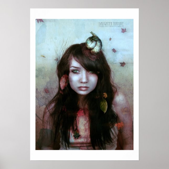 Pôster Matizes azuis da filha natureza (Frente)