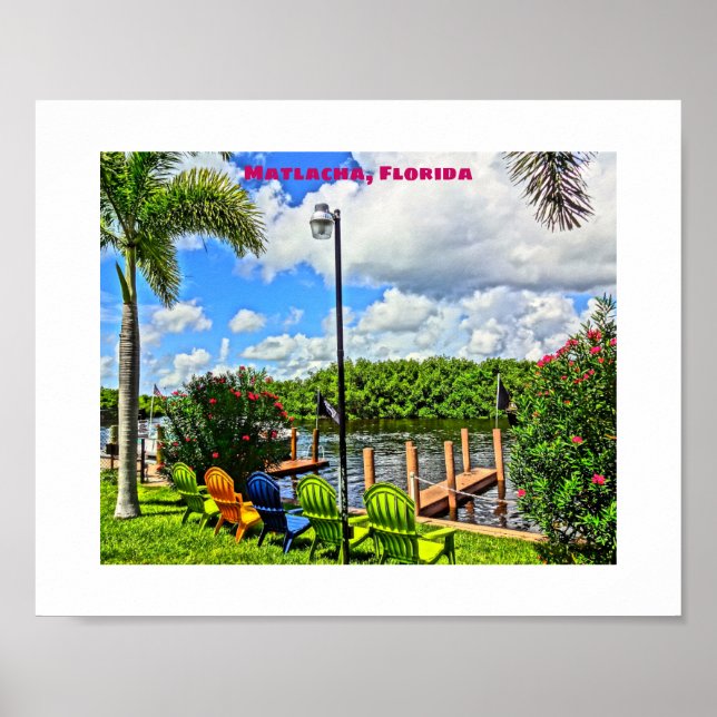 Poster Matlacha Pine Island Florida Art Imintável (Frente)