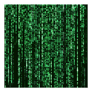 Pôster Matrix code Be a warrior againt the system 