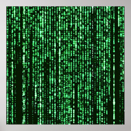 Poster Matrix code Be a warrior againt the system