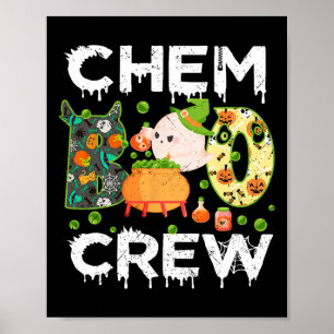 Poster Matriz Química do Halloween da Tripulação Chem Boo