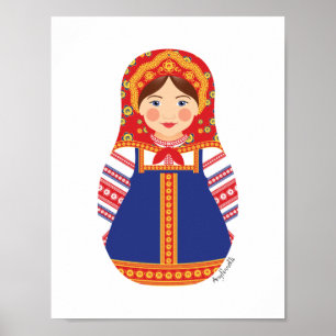 Poster Matryoshka russo
