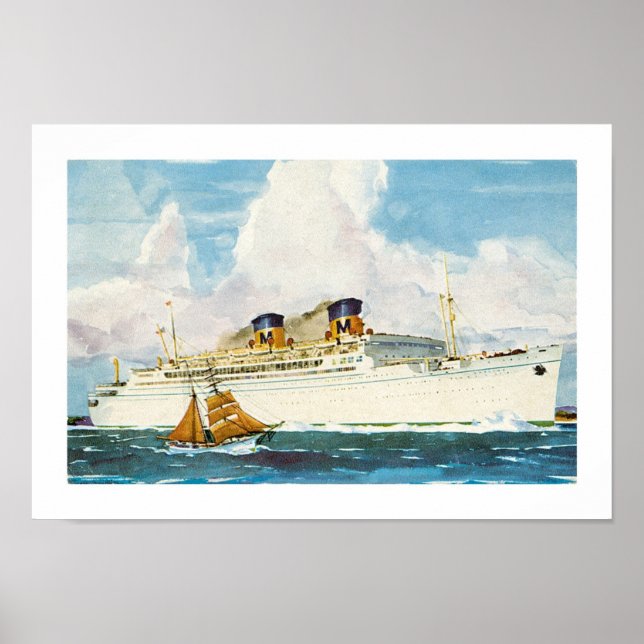 Poster Matson Liner para o Havaí (Frente)