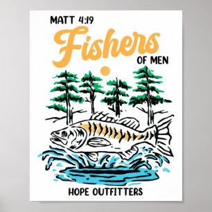 Poster Matt 419 Pescadores De Homens Pais De Pesca Cristã