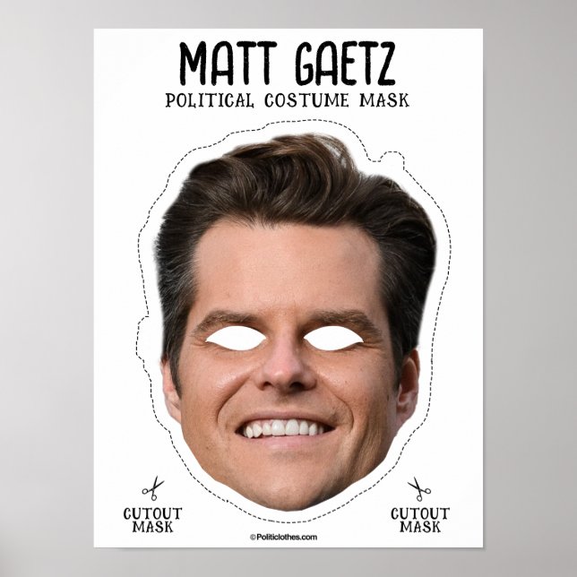 Poster Matt Gaetz Costume Mask (Frente)
