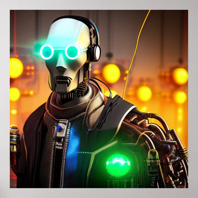 Pôster matte do Robot 2 (Frente)