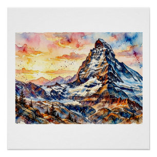 Pôster Matterhorn ao Nascer do Sol,