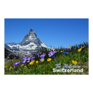 Pôster Matterhorn Switzer Viagem Souvenir